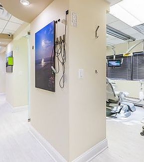 a room with a wall of drawers and a wall of drawers  at RTC Dental in Reston, VA for Emergency dentist Reston services.